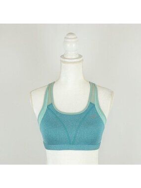 Brooks Women's Medium Blue Green Pull On Unpadded Racerback Sports Bra
